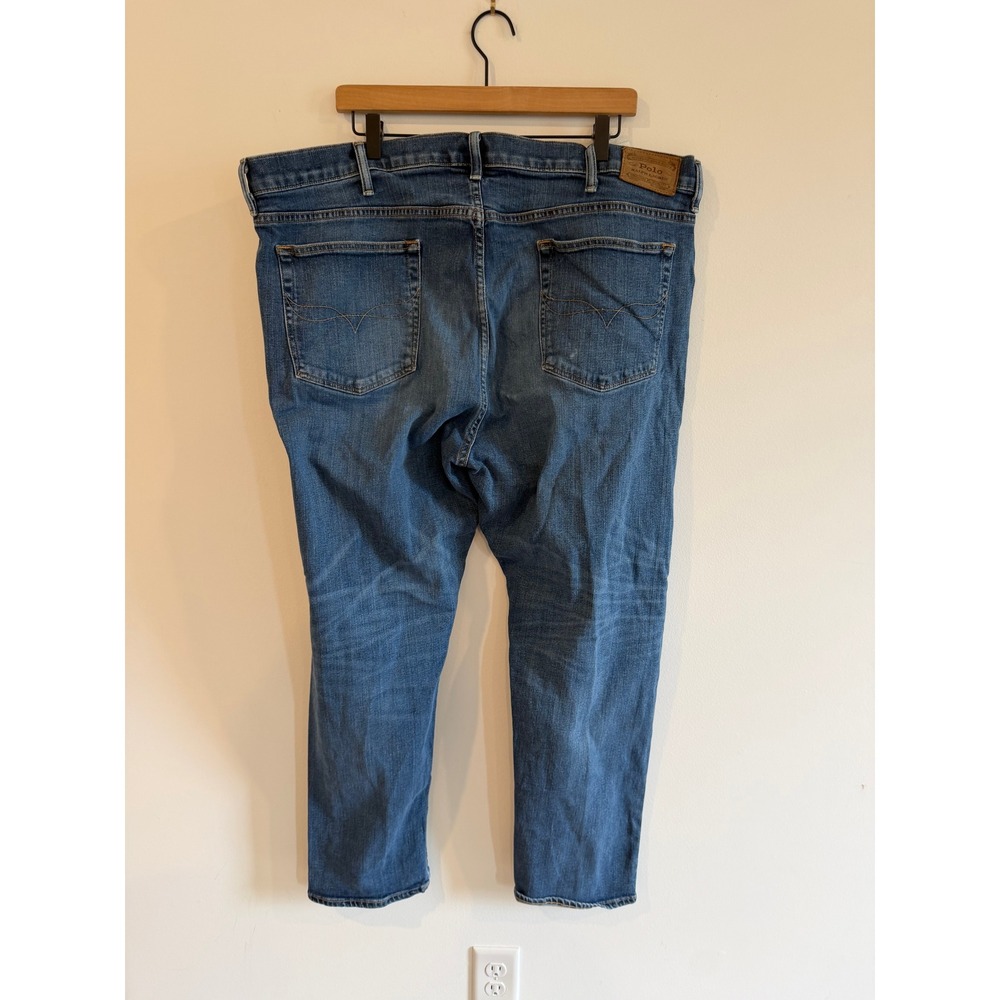 Polo Ralph Lauren Mens The Prospect Straight Blue Denim Jeans 44x30 Medium Wash - Picture 4 of 11